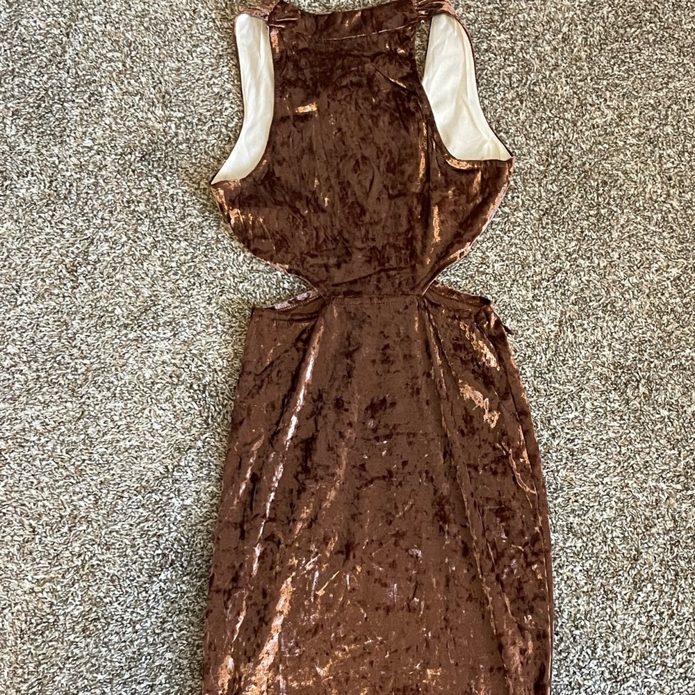 Super cute Brown velvet dress